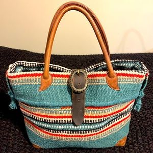 Southwestern woven tote